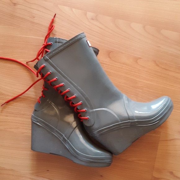 Hunter Shoes - Hunter wedge rain boots